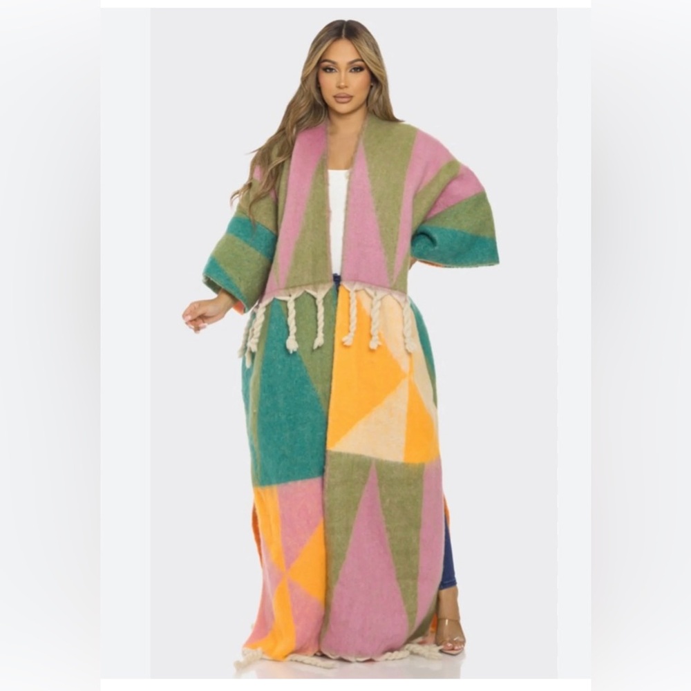COLORFUL Geometric Blanket Shawl